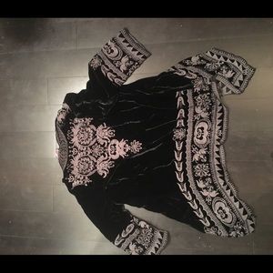 Dark navy embroidered jacket